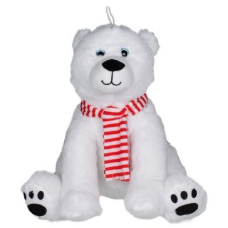 Obrázek z Lední medvěd se šálou sedící plyš 25cm 